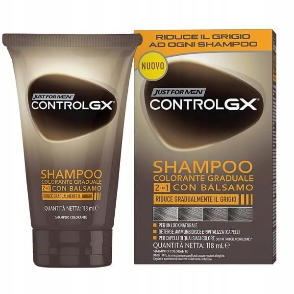 JUST FOR MEN CONTROL GX gray hair reducing shampoo with conditioner 118 ml