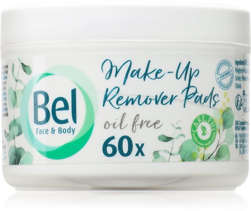 BEL Oil-free make-up remover pads, 60 units