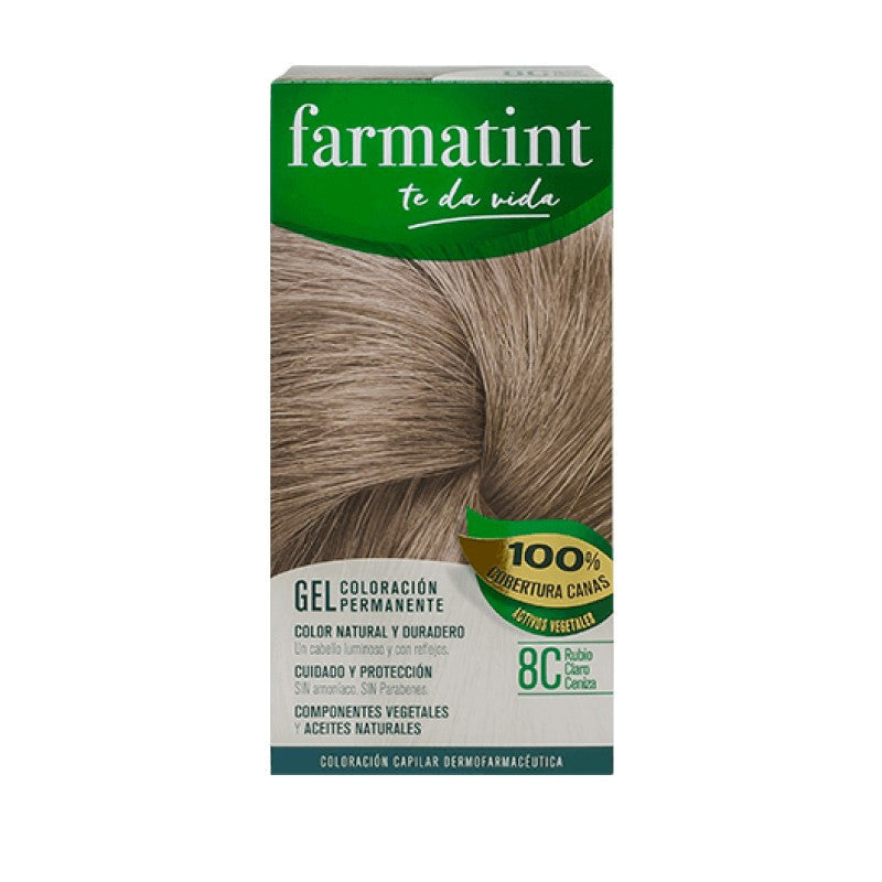 FARMATINT GEL permanent color #8c-light ash blonde 5 units