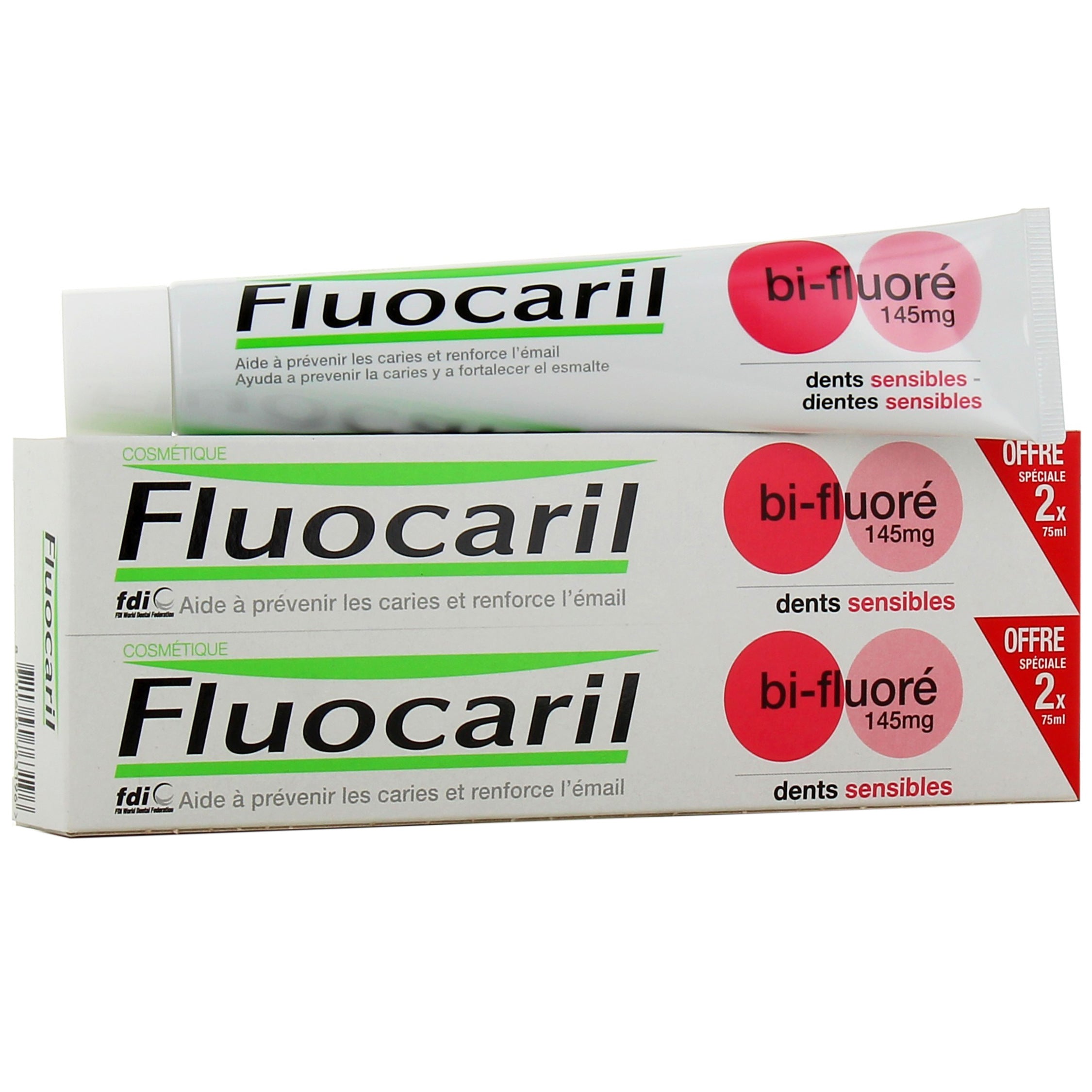 FLUOCARIL BI-FLUORÉ 145mg dentífrico blanqueador 2 x 75 ml
