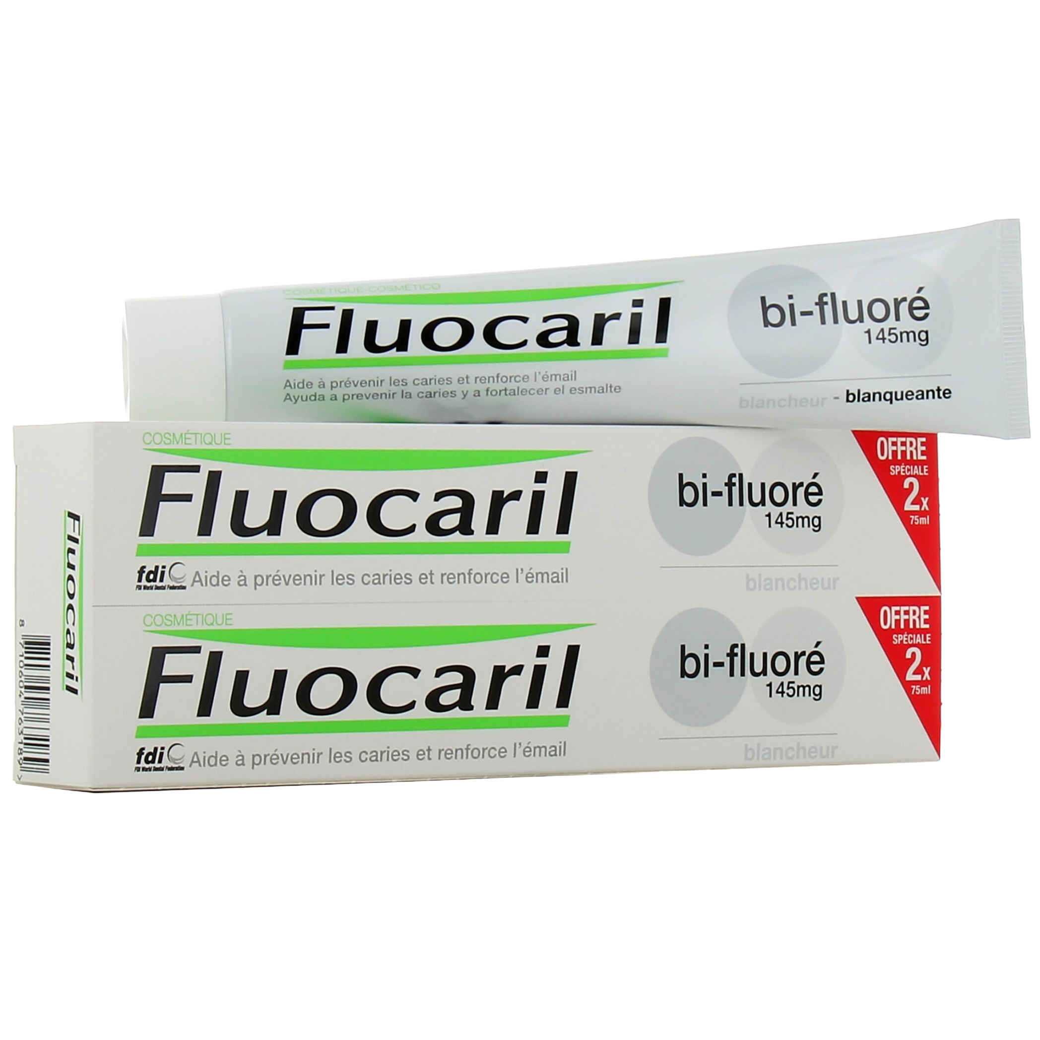 FLUOCARIL BI-FLUORÉ 145mg dentífrico blanqueador 2 x 75 ml
