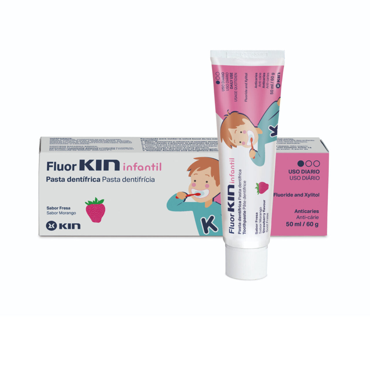 FLUORKIN INFANTIL pasta dentífrica #fresa 75+25 ml 100 ml