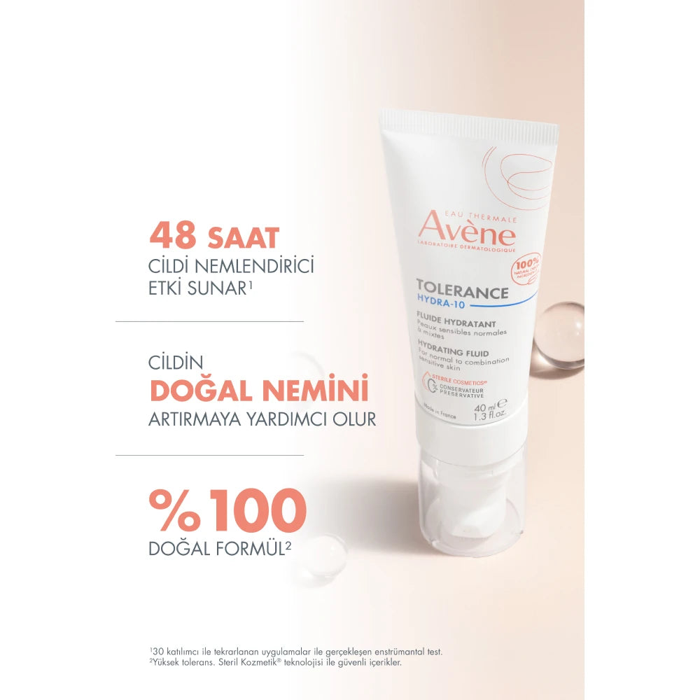 AVÈNE TOLERANCE HYDRA-10 fluido hidratante 100% natural 40 ml
