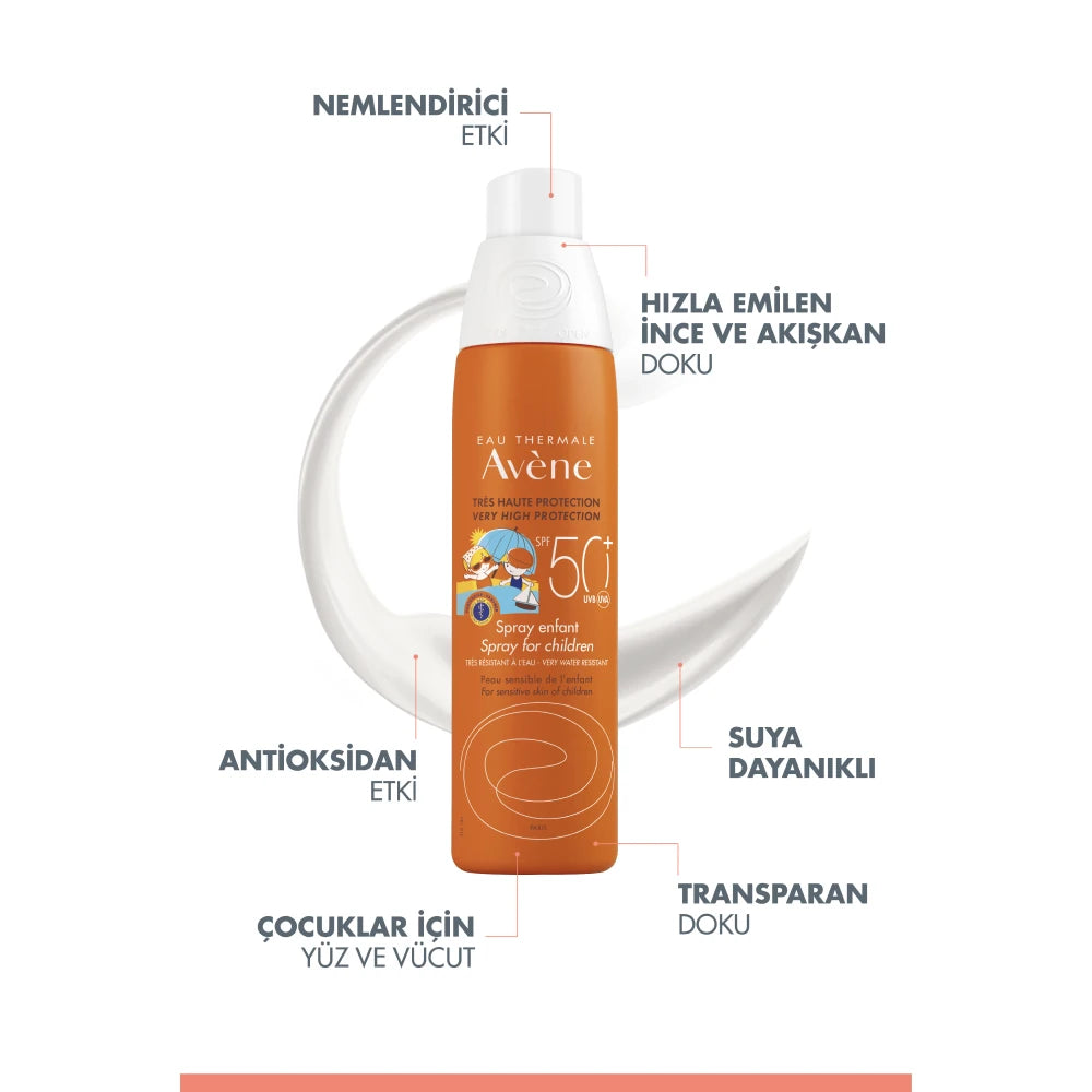 AVÈNE SOLAIRE HAUTE PROTECTION niños SPF50+ spray 200 ml