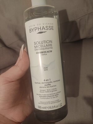 BYPHASSE Micellar solution makeup remover with activated carbon 500 ml