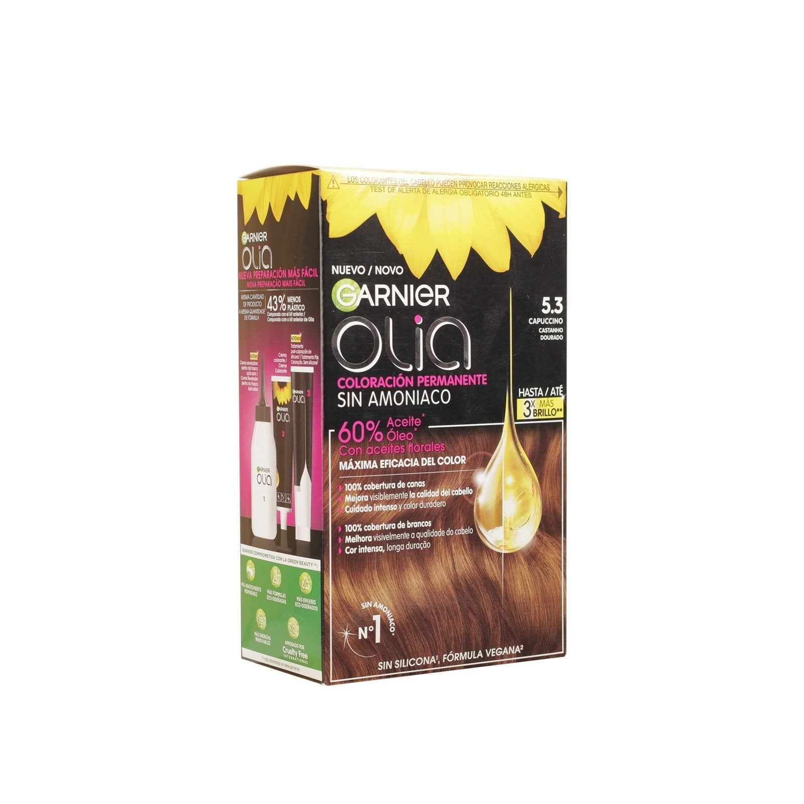 GARNIER OLIA coloración permanente sin amoniaco #5.3-capuccino 1 u