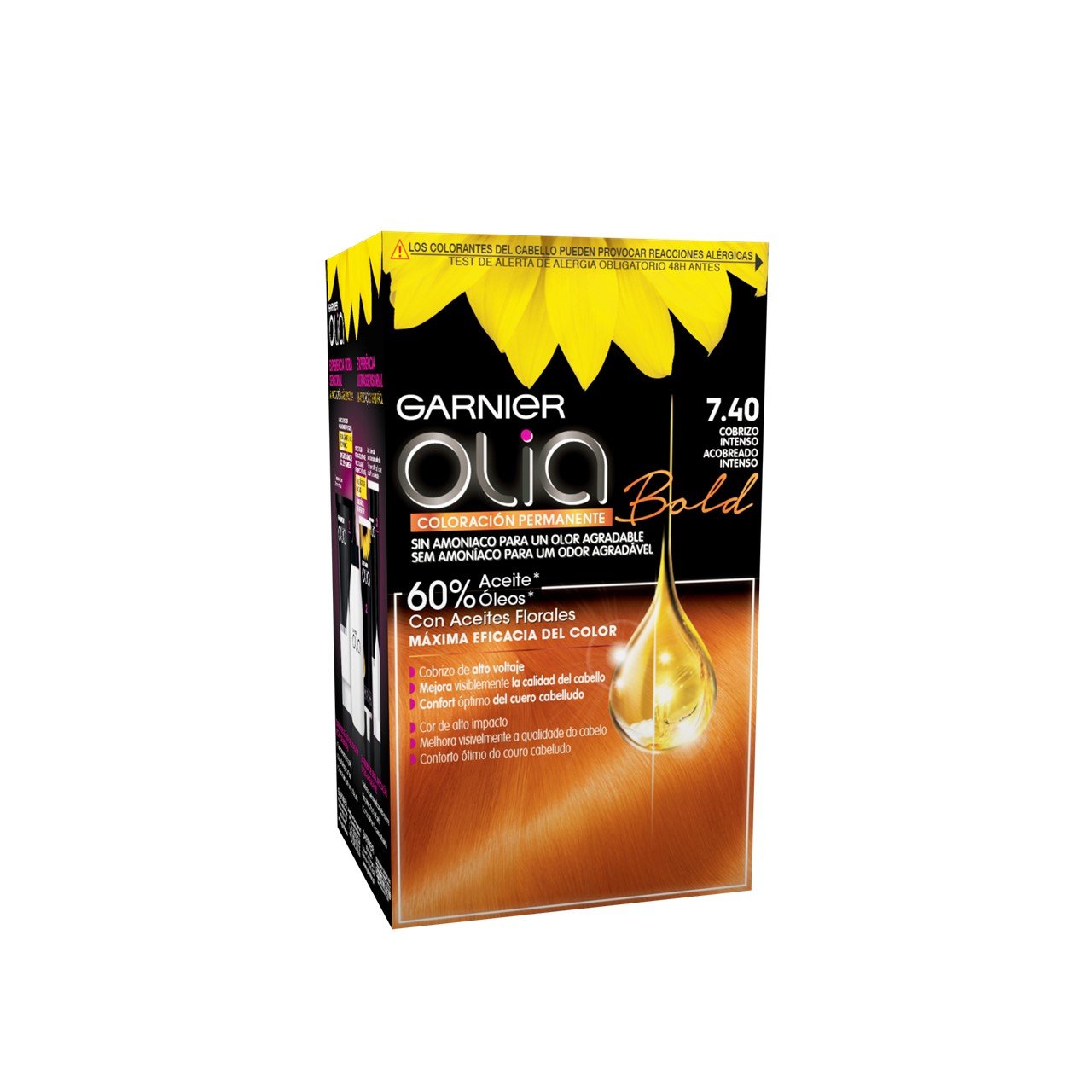 GARNIER OLIA coloración permanente sin amoniaco #7.40-cobrizo intenso 1 u