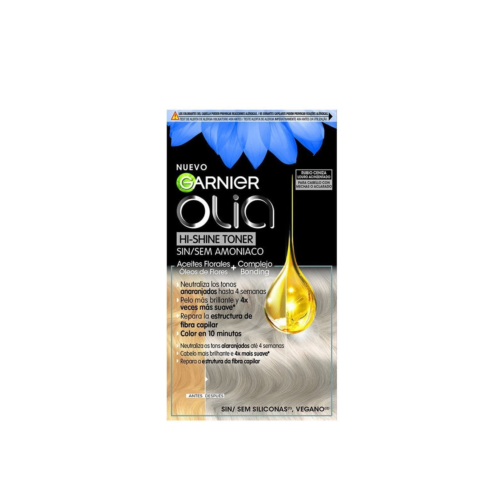 GARNIER OLIA neutralizador tono sin amoniaco cabello mechas-aclarado #rubio ceniza 1 u