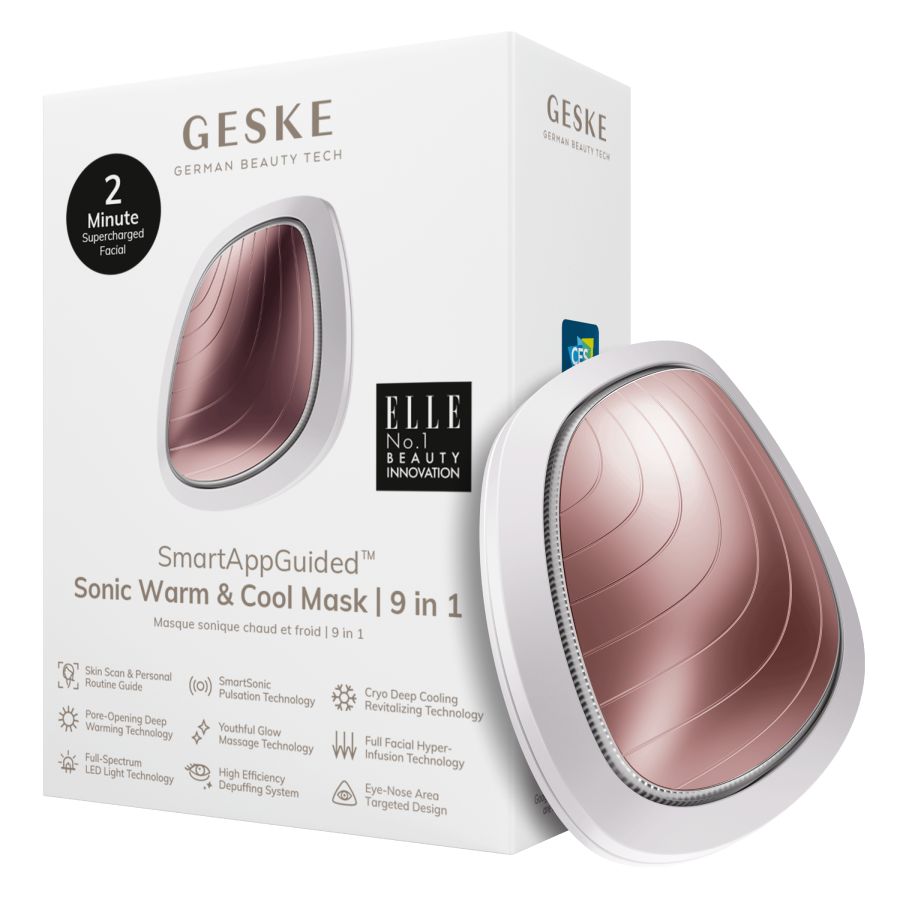 GESKE SMART APP GUIDED mascarilla sónica cálido y fresco 9 en 1 #rosa 1 u