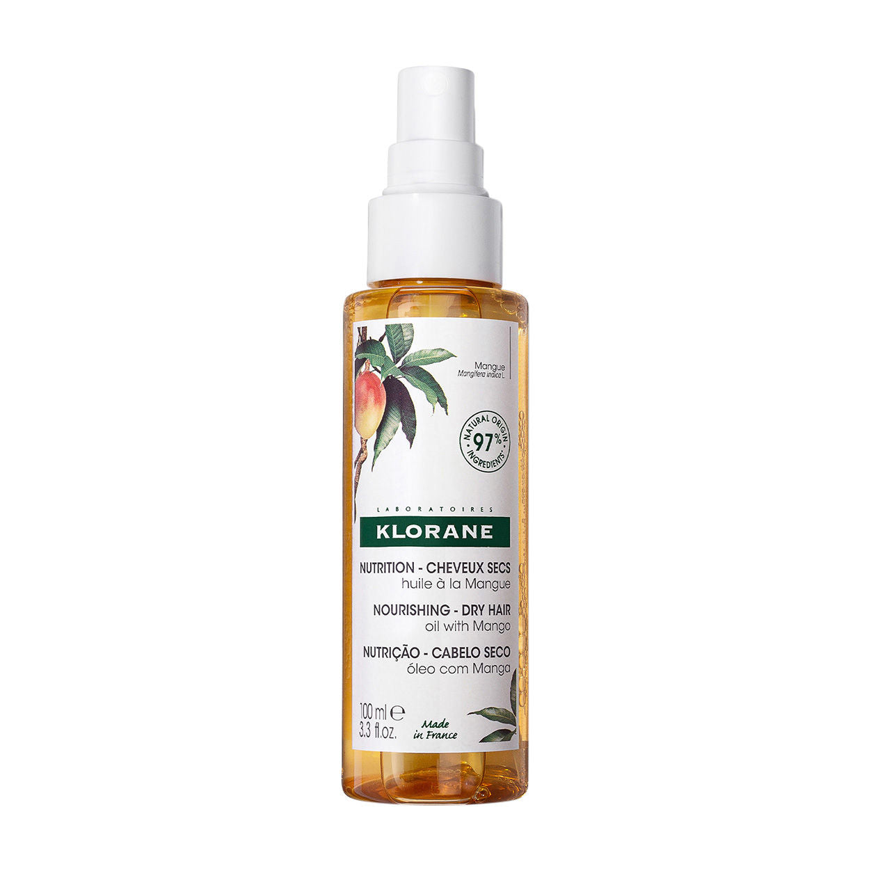 KLORANE AL MANGO nutrition oil for dry hair 100 ml