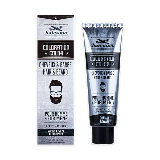 HAIRGUM COLORATION beard and hair dye #4-Chestnut 60 gr