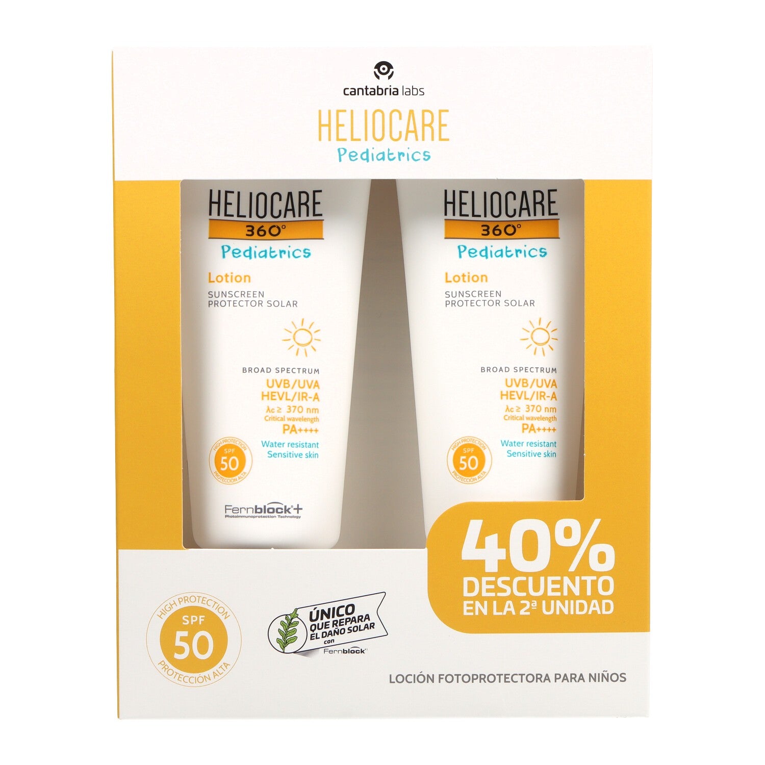 HELIOCARE 360° PEDIATRICS sunscreen lotion SPF50 pack 2 x 200 ml