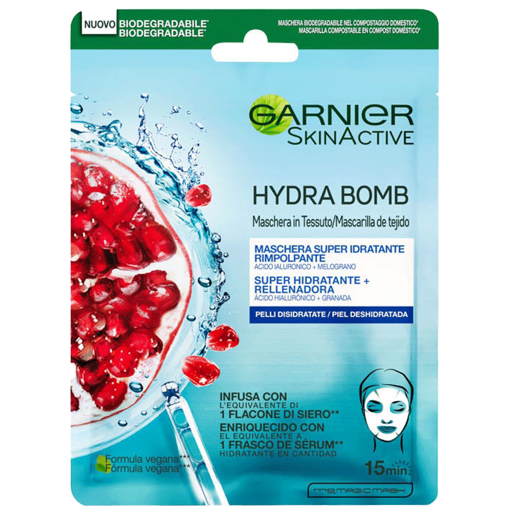 GARNIER SKINACTIVE HYDRABOMB mascarilla facial hidratante matificante piel mixta-grasa 28 gr