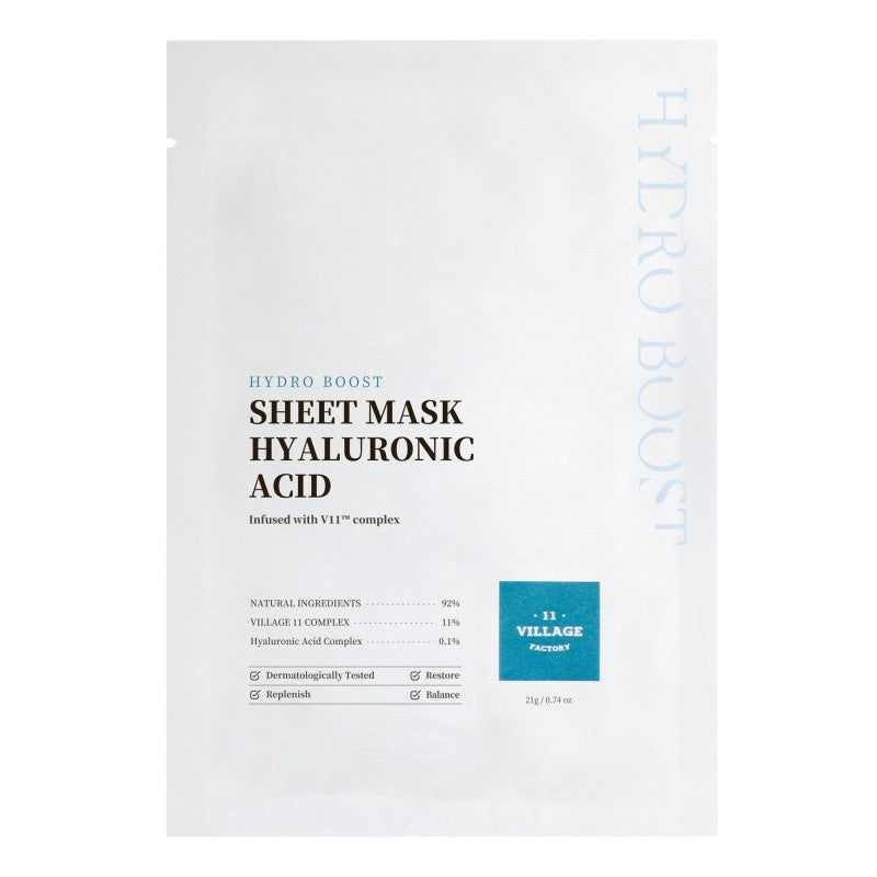 VILLAGE 11 HYDRO BOOST sheet mask hyaluronic acid 23 gr