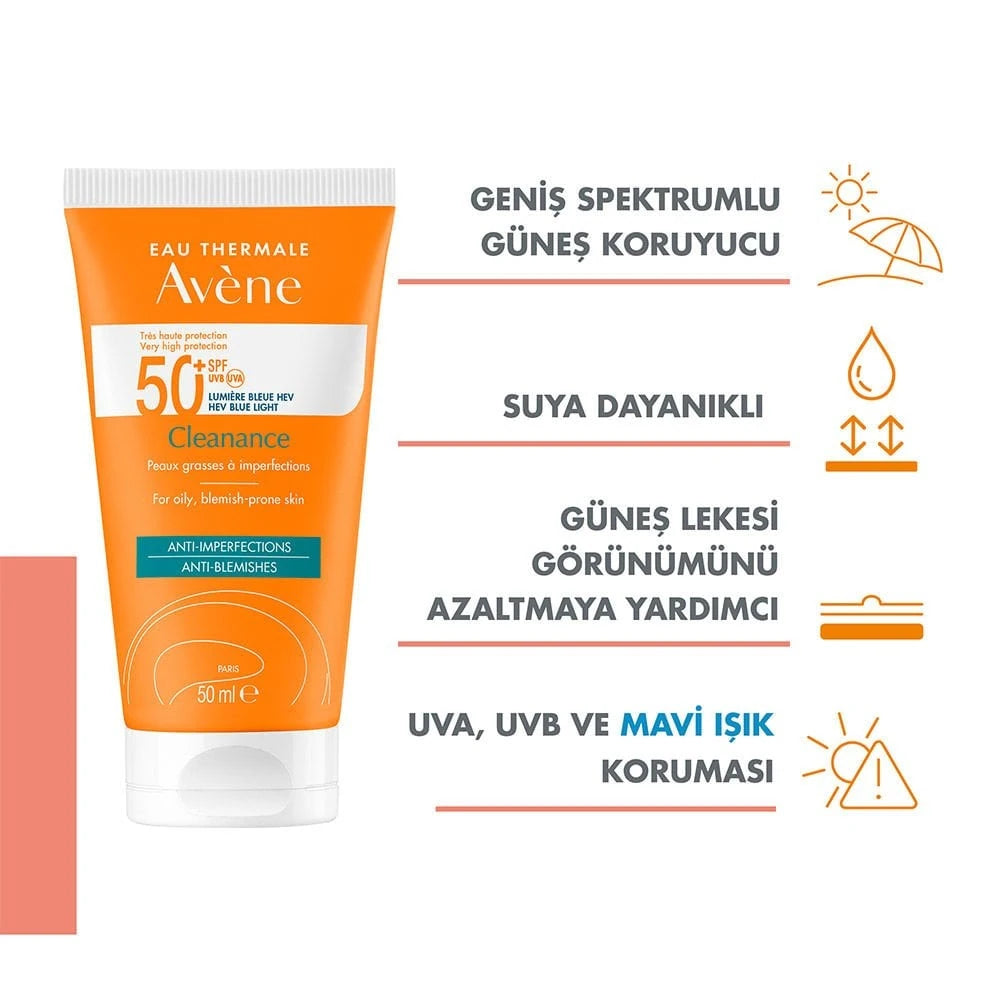 AVÈNE SOLAIRE CLEANANCE solar SPF50+ 50 ml
