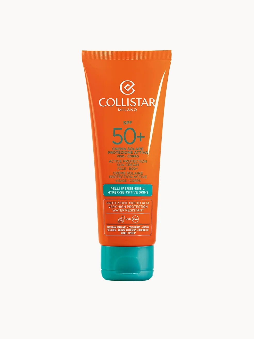COLLISTAR CREMA SOLAR protección activa rostro-cuerpo SPF50+ 100 ml