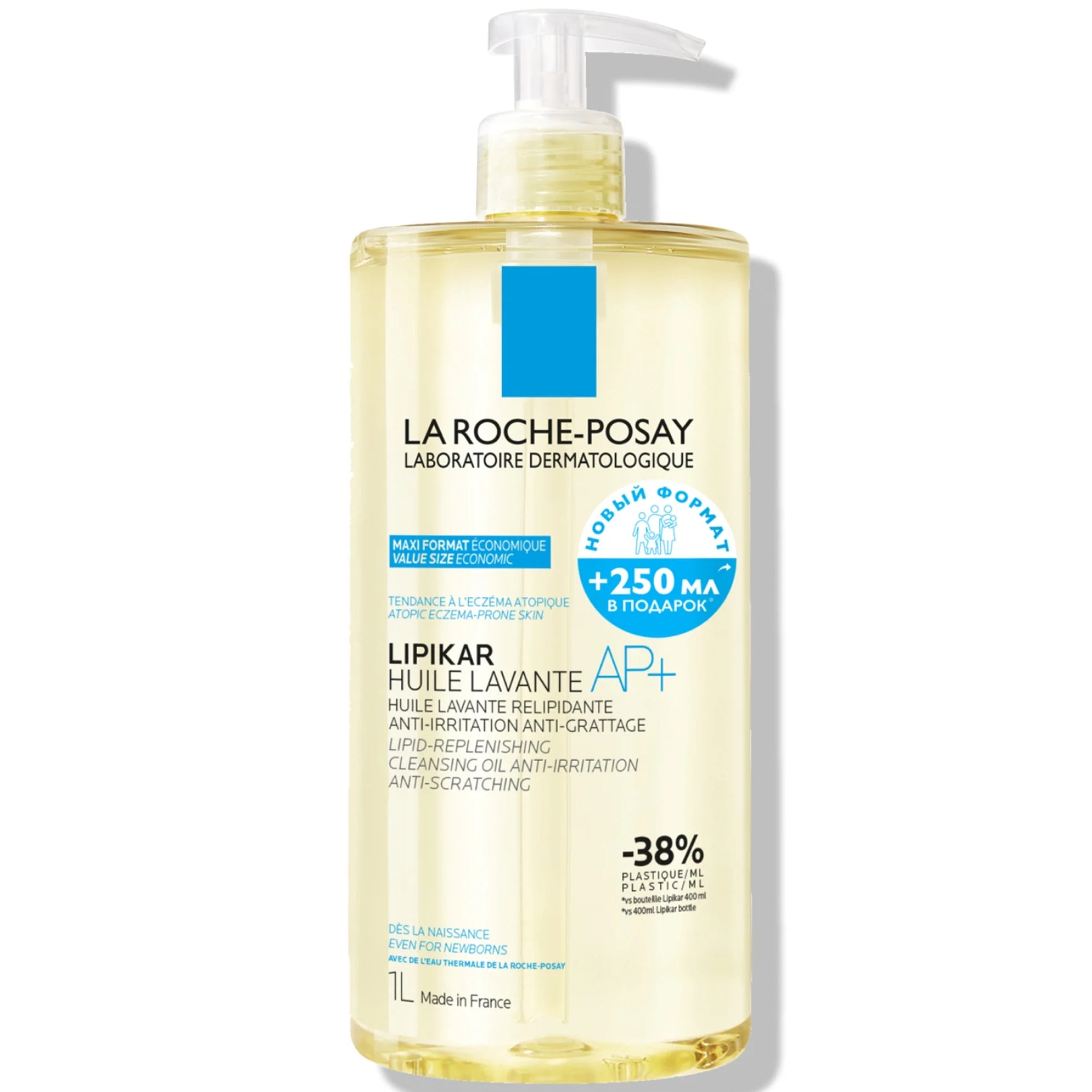 LA ROCHE POSAY LIPIKAR AP+ Cleansing Oil Anti-irritation Body Cleanser for Atopic Skin 400 ml