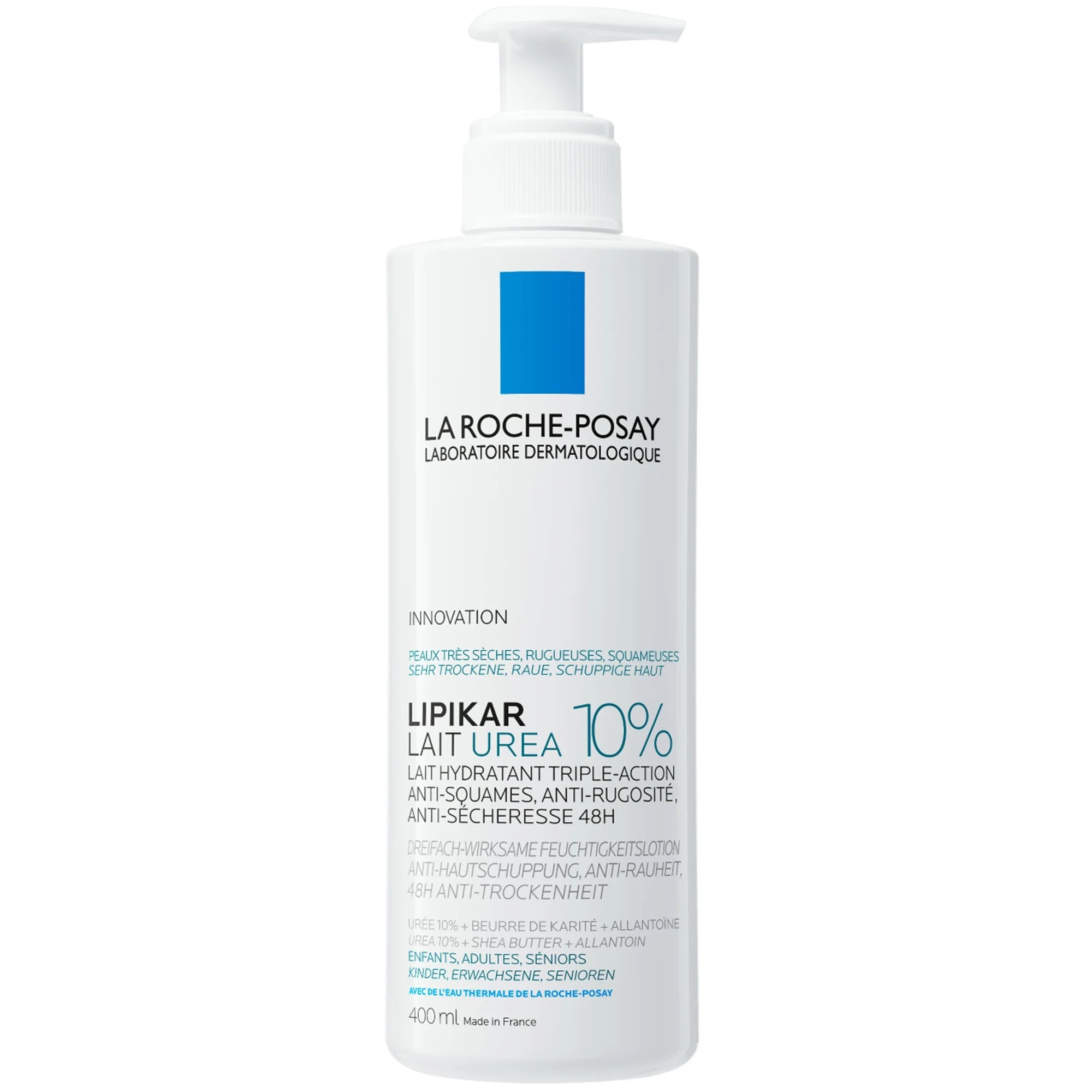LA ROCHE POSAY LIPIKAR UREA 10% triple action moisturizer soothing anti-itch and anti-recurrence 400 ml