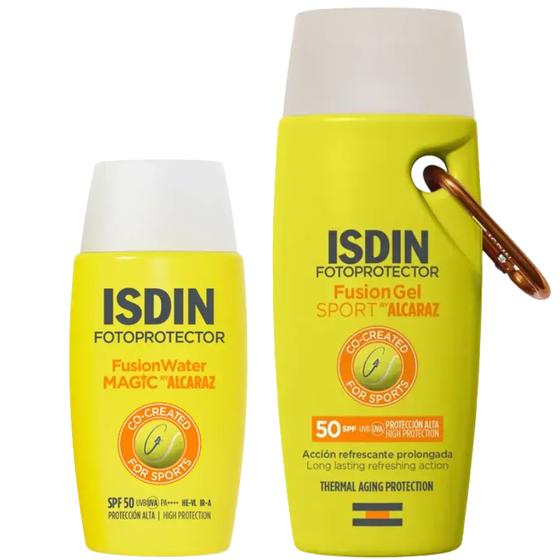 ISDIN COMBO SPORT BY ALCARAZ FACE AND BODY SPF50 2-PIECE CASE