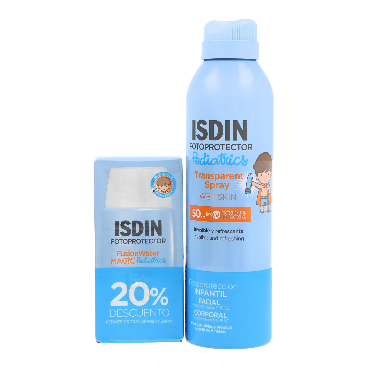 ISDIN Pediatrics Face and Body Sunscreen SPF50 2-Pack