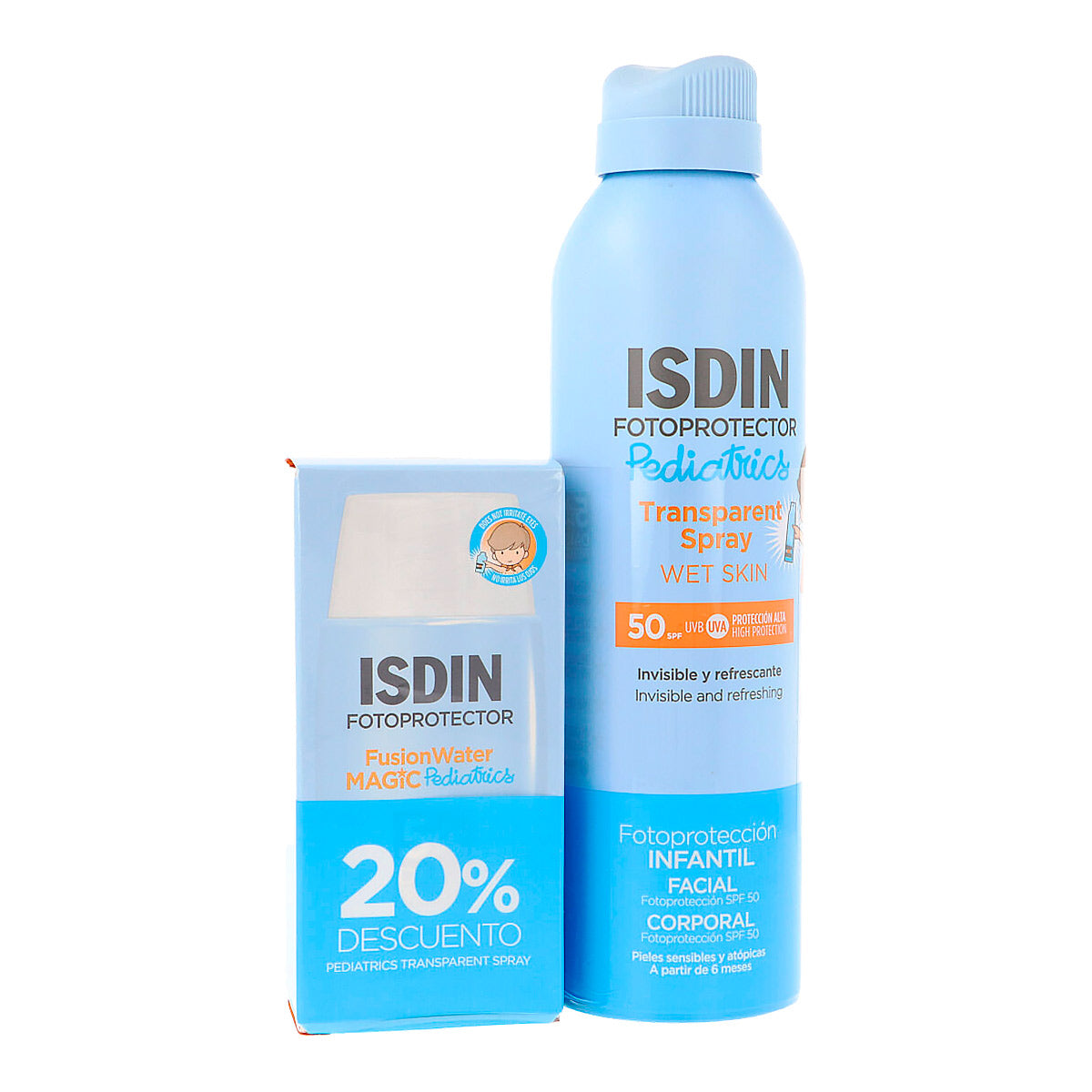 ISDIN Pediatrics Face and Body Sunscreen SPF50 2-Pack