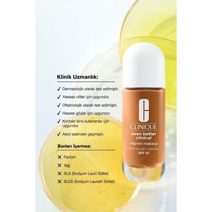 CLINIQUE EVEN BETTER CLINICAL VITAMIN makeup base SPF50 #3-Light Warm 30 ml