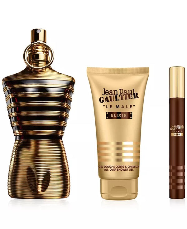 JEAN PAUL GAULTIER LE MALE ELIXIR PERFUM SET OF 3 pcs