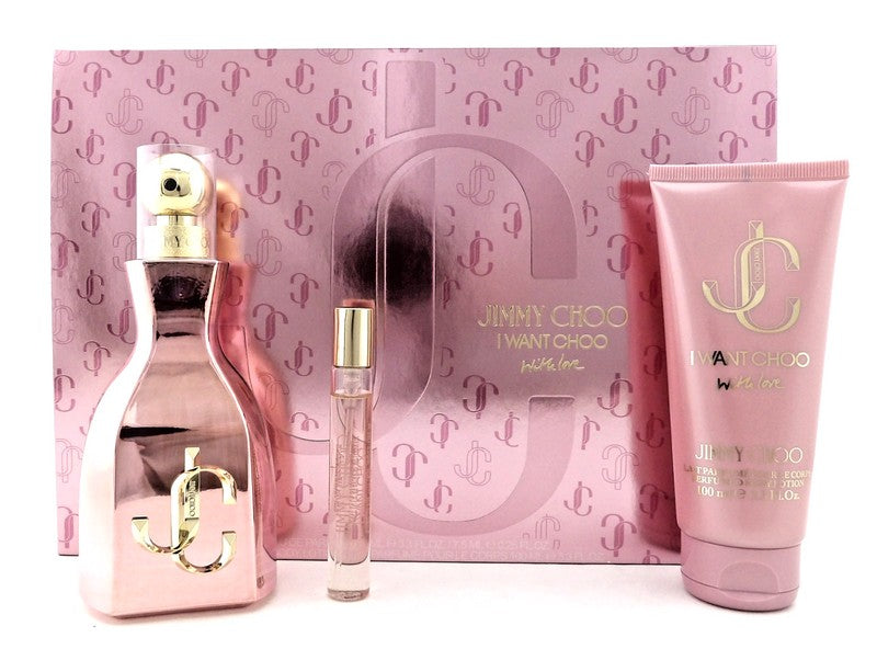 JIMMY CHOO I WANT CHOO WITH LOVE CASE 3 pcs