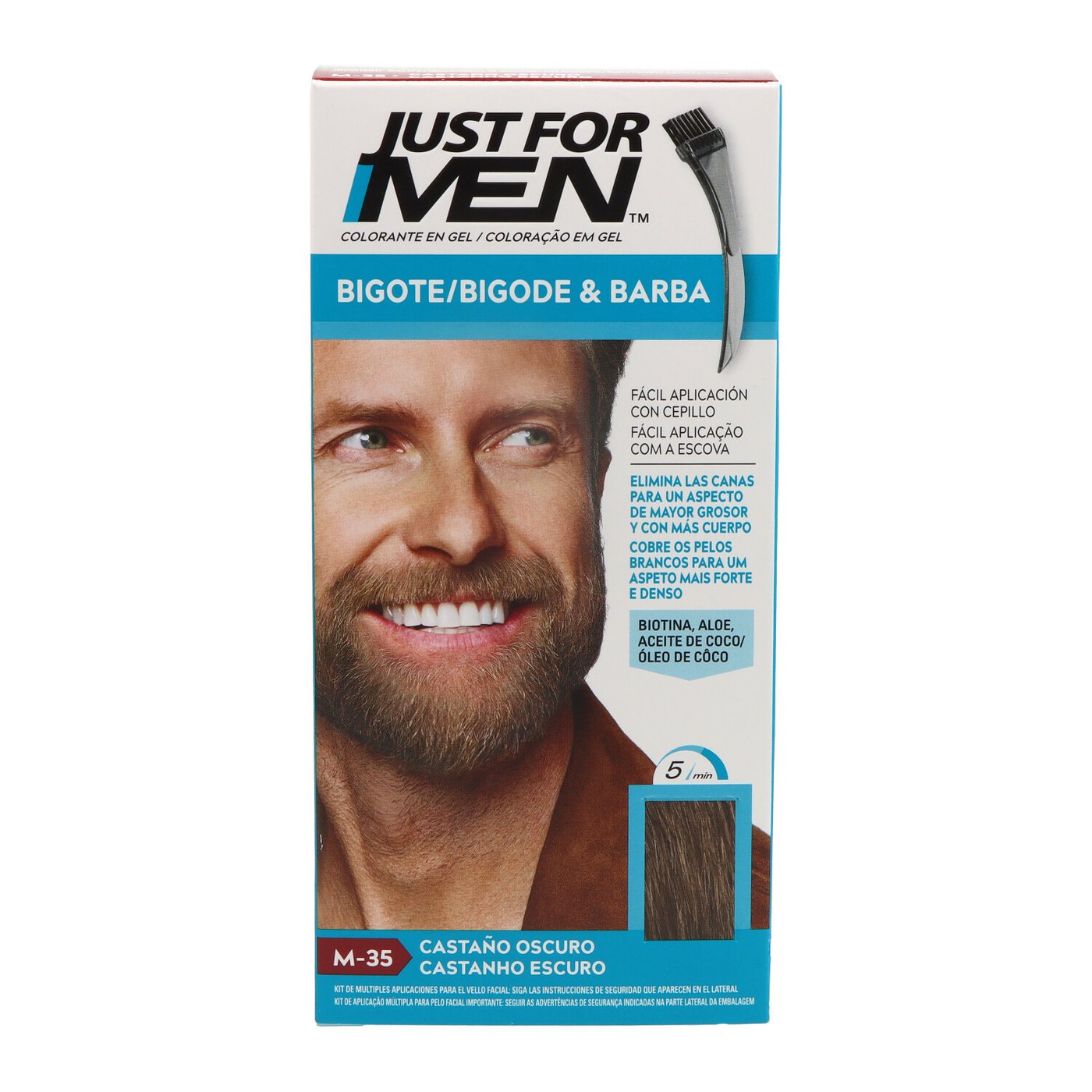 JUST FOR MEN Gel Colorant for Mustache, Beard and Sideburns #DarkBrown 15 ml