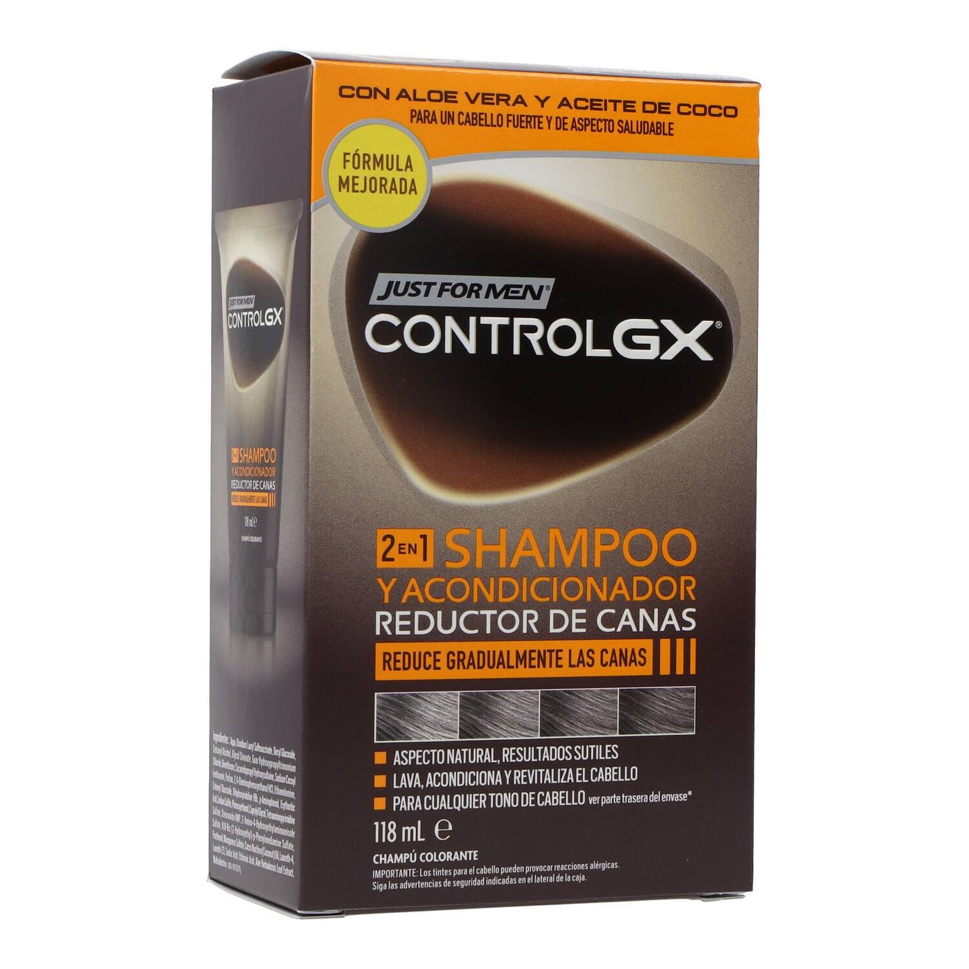 JUST FOR MEN CONTROL GX gray hair reducing shampoo with conditioner 118 ml