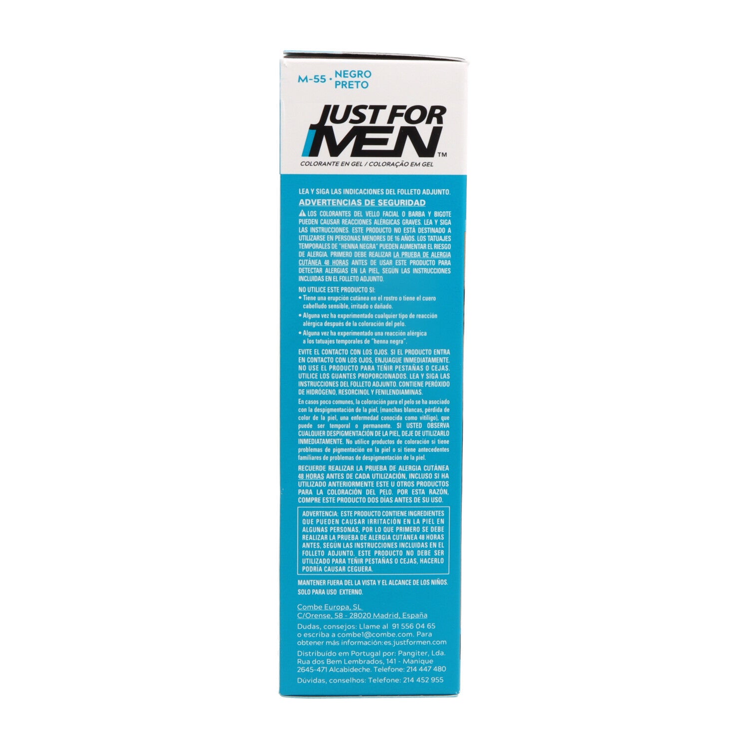 JUST FOR MEN COLORANTE en gel bigote, barba y patillas #negro 15 ml