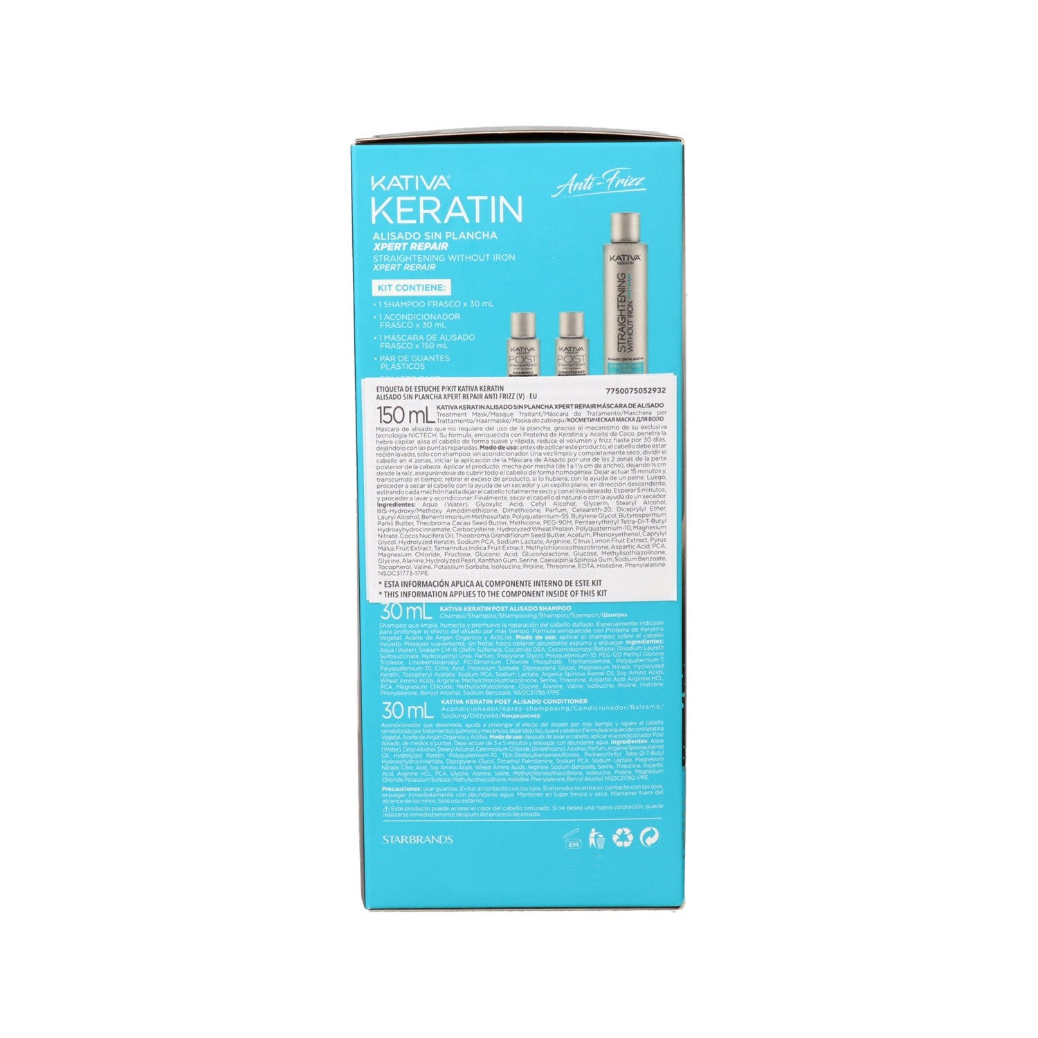 KATIVA KERATIN ANTI-FRIZZ Brazilian straightening without iron repairs ends 30 days 3 u