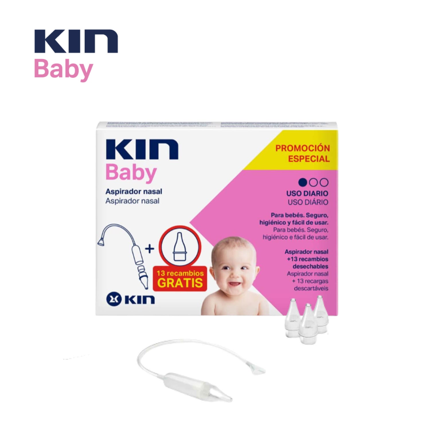 KIN BABY nasal aspirator + refill 2 units