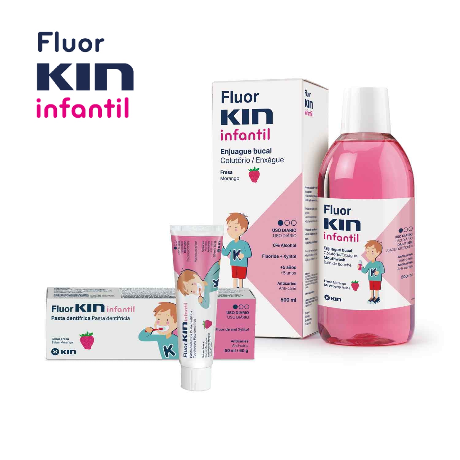 FLUORKIN INFANTIL pasta dentífrica #fresa 75+25 ml 100 ml