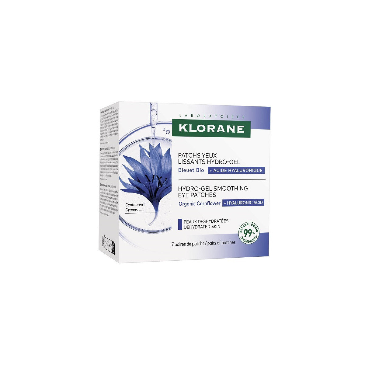 KLORANE Cornflower &amp; Hyaluronic Acid Smoothing Hydro Gel Eye Patches 7 units
