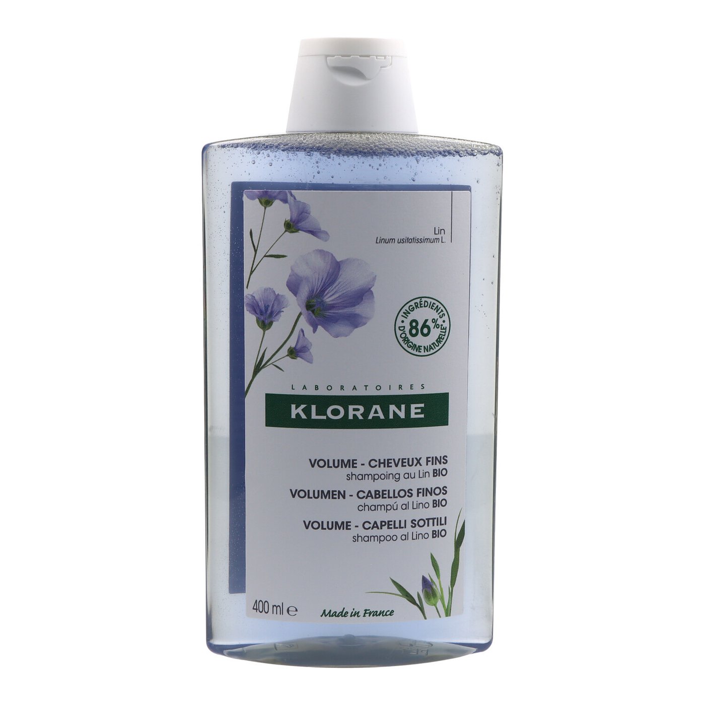 KLORANE VOLUME organic linen shampoo 400 ml