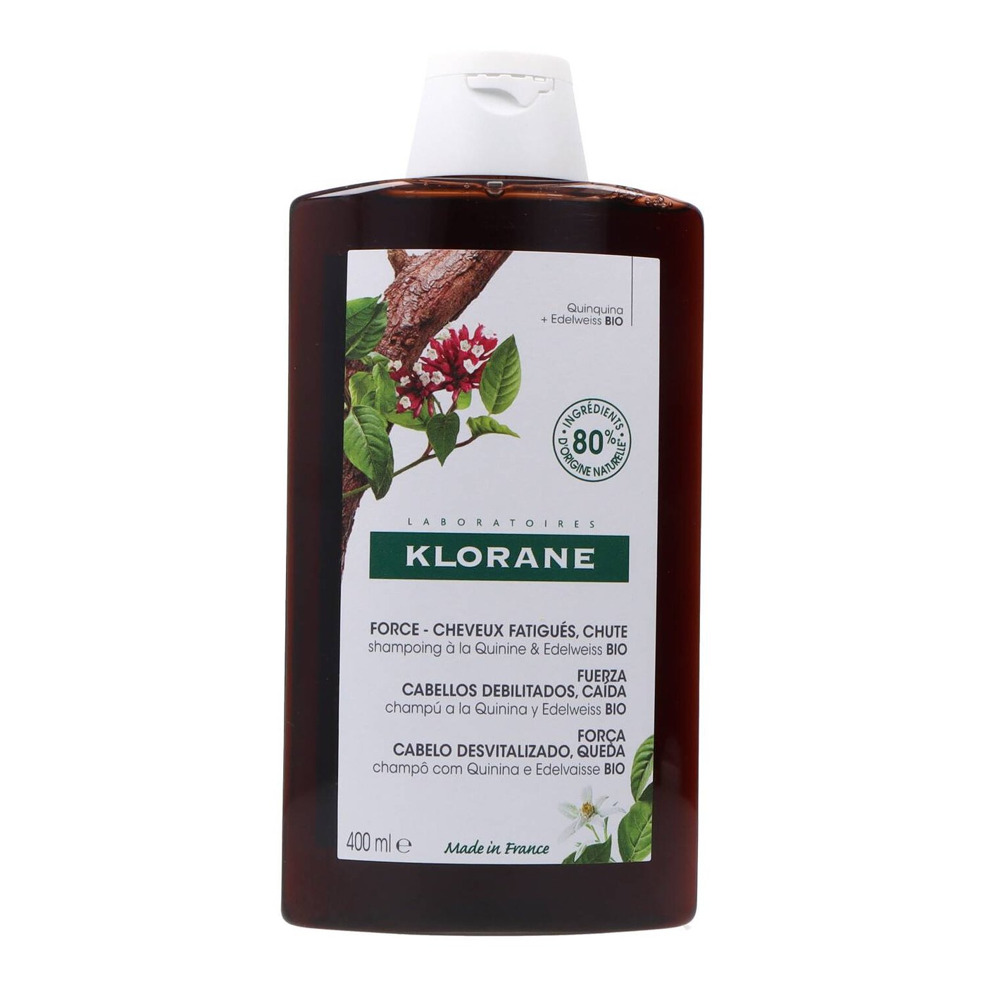 KLORANE With Quinine and Edelweiss Organic Anti-Hair Loss Shampoo 400ml