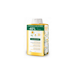 KLORANE A LA CAMOMILA champú iluminador reflejos rubios duo 2 x 400 ml