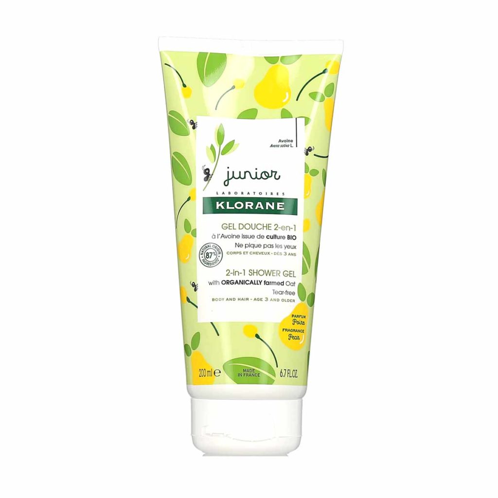 KLORANE JUNIOR hair and body bath gel #pear 200 ml