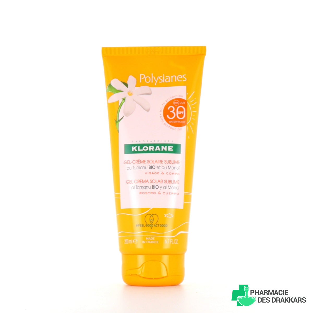 KLORANE POLYSIANES MONOÏ AND TAMANU BIO sun gel face and body SPF30 200 ml