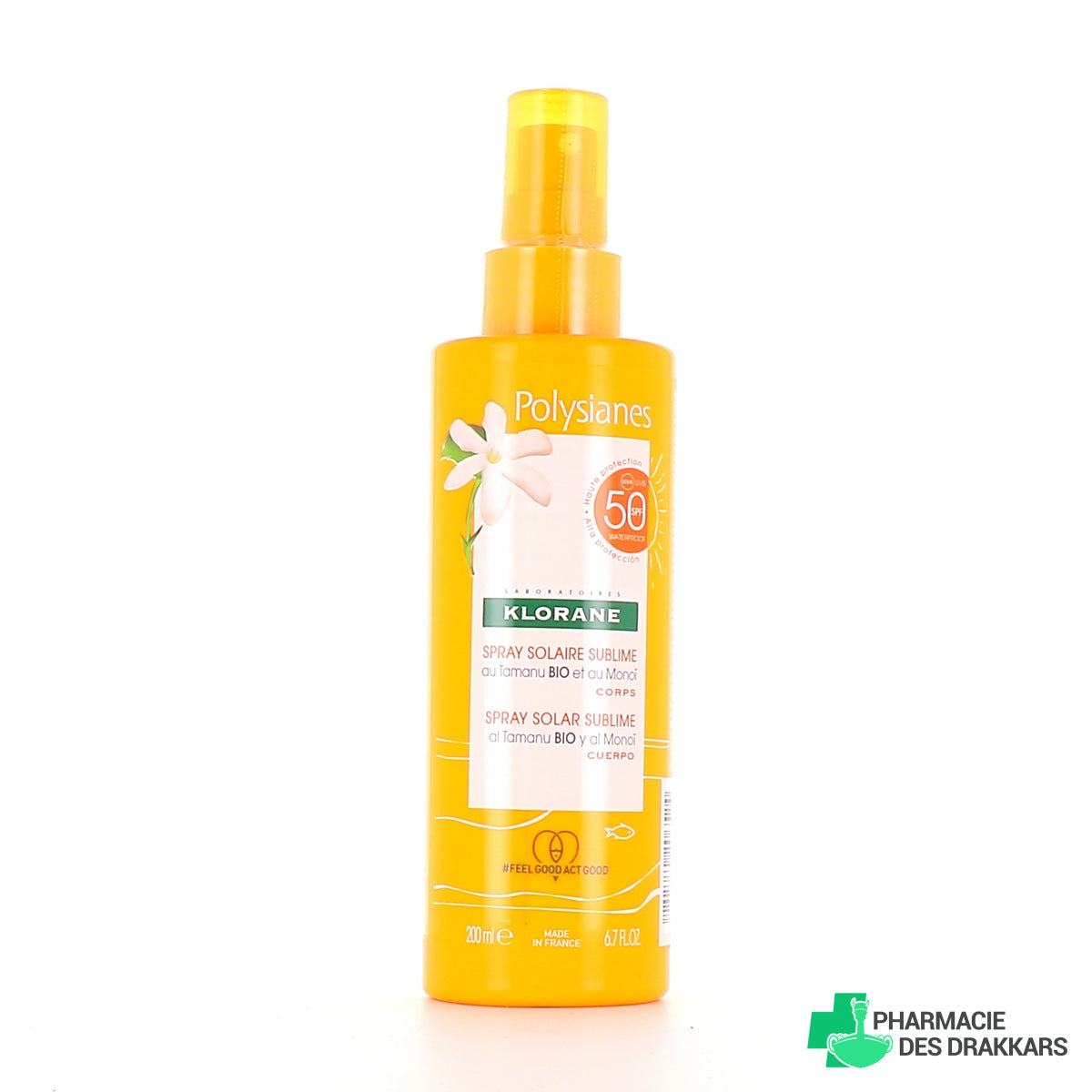KLORANE POLYSIANES MONOÏ Y TAMANU BIO body sun spray SPF50 200 ml
