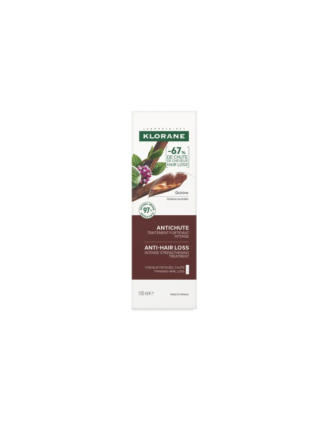 KLORANE A LA QUININA Y EDELWEISS BIO SÉRUM ESTUCHE 2 pz