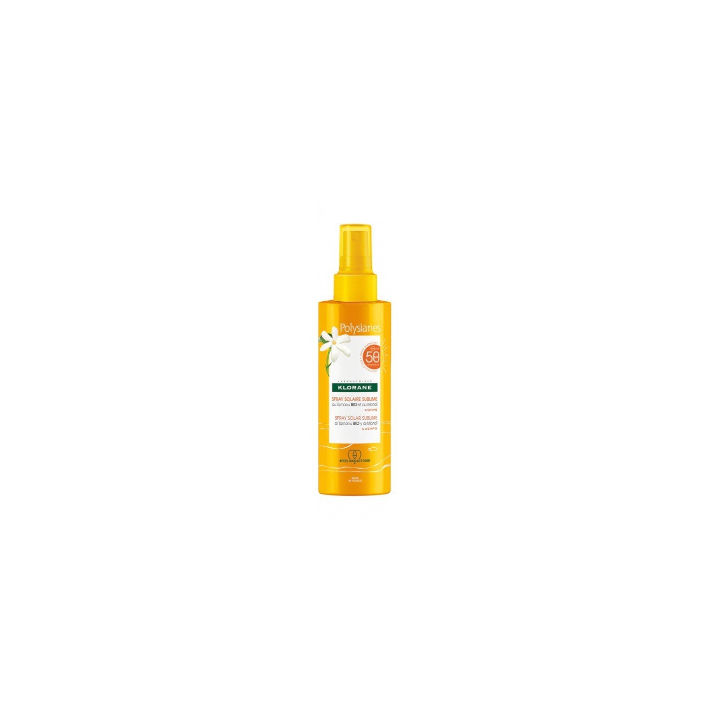 KLORANE POLYSIANES MONOÏ Y TAMANU BIO body sun spray SPF50 200 ml