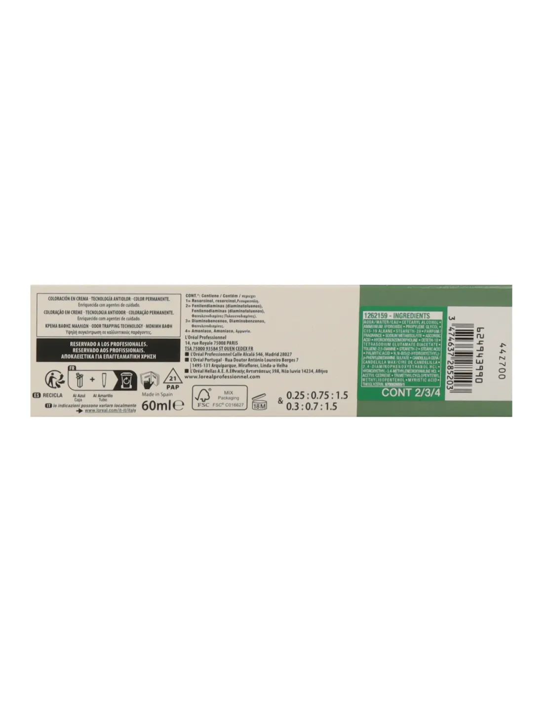 L'ORÉAL PROFESSIONNEL PARIS MAJIREL ionène g cream color #Green 60 ml
