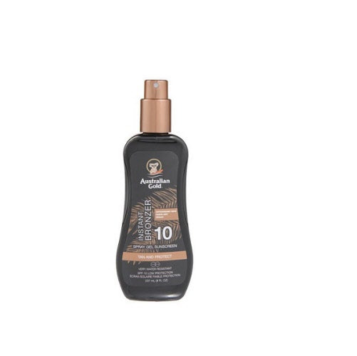 AUSTRALIAN GOLD SUNSCREEN SPF10 spray gel with instant bronzer 237 ml