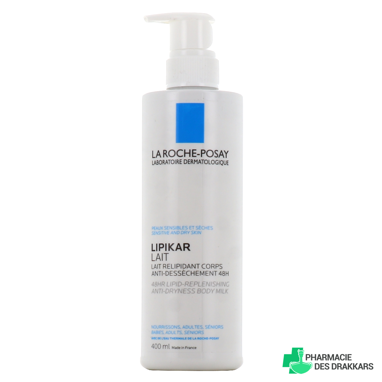 LA ROCHE POSAY LIPIKAR LAIT 48h relipidizing and soothing body moisturizer for dry skin 400 ml