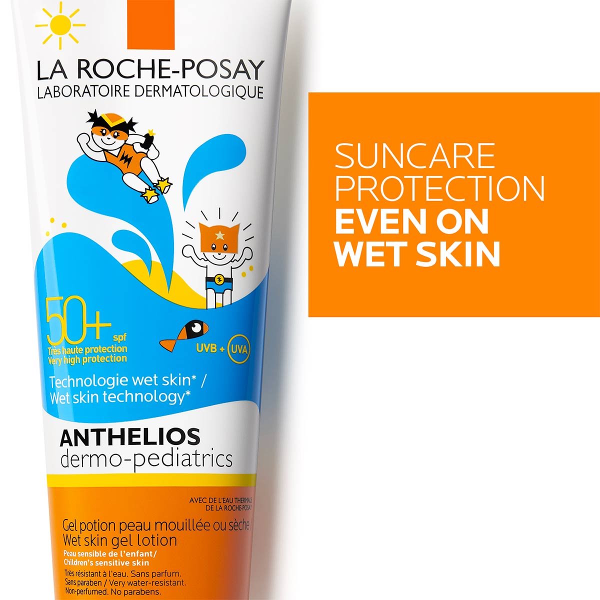 LA ROCHE POSAY ANTHELIOS WET SKIN CARTON TUBE DERMO-PEDIATRICS sunscreen SPF50+ 200 ml