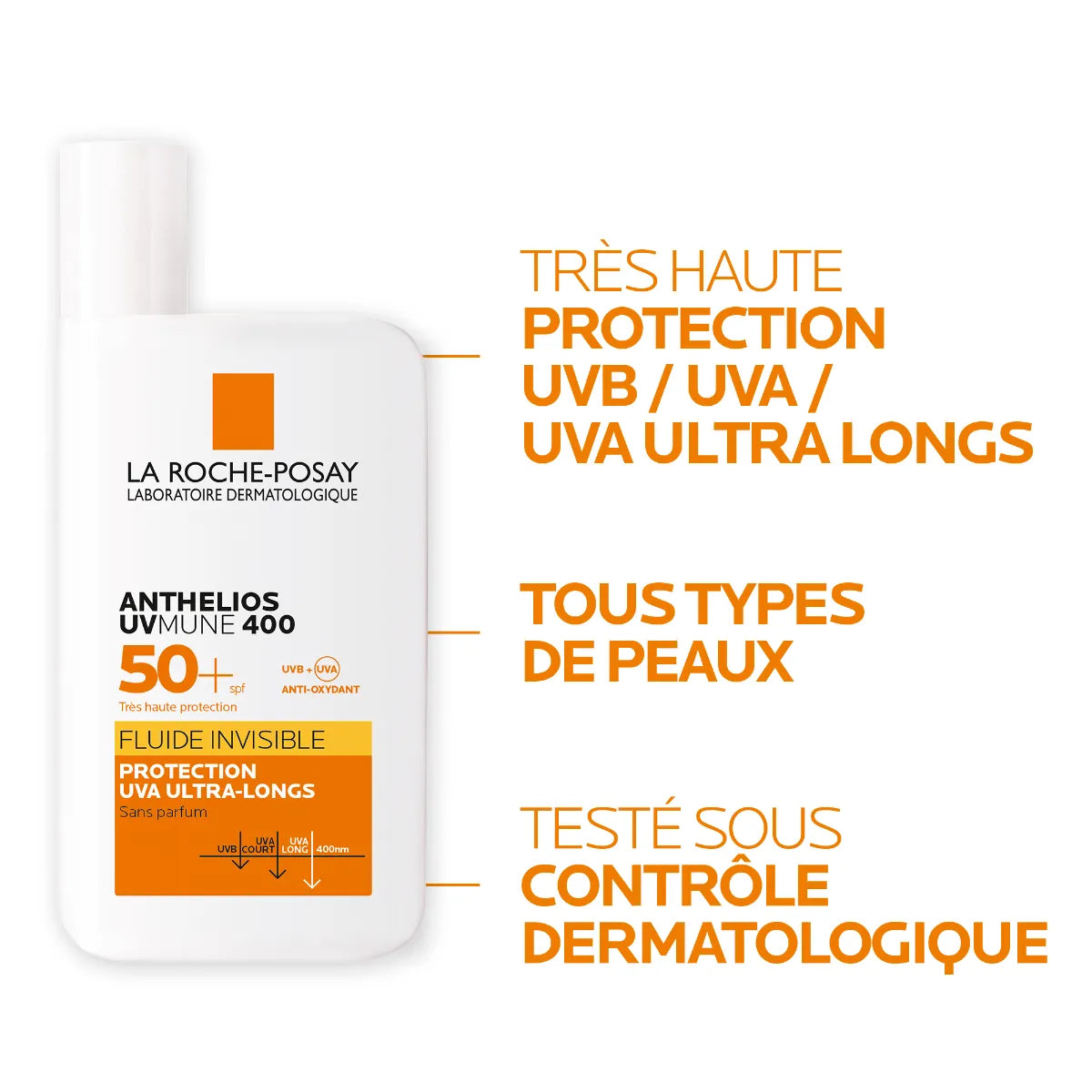 LA ROCHE POSAY ANTHELIOS UVMUNE 400 invisible fluid SFP50+ 50 ml