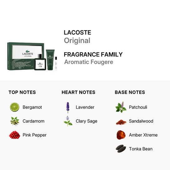 LACOSTE ORIGINAL PARFUM ESTUCHE 3 pz