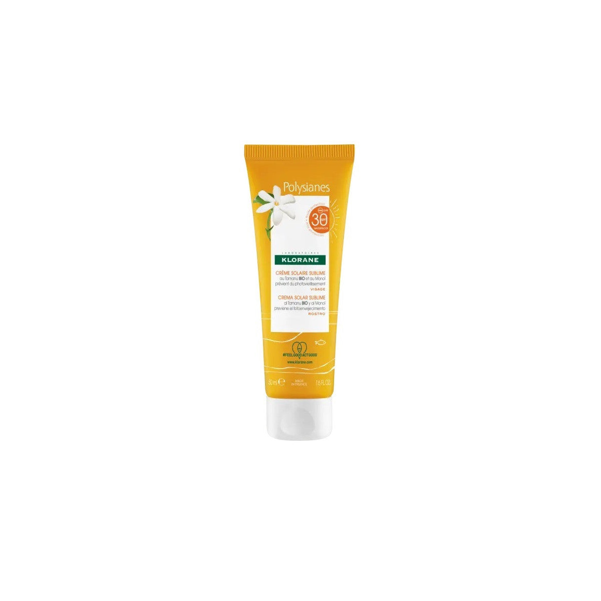 KLORANE POLYSIANES MONOÏ Y TAMANU BIO sublime sun cream SPF30 50 ml
